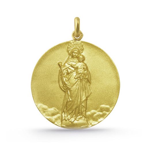Medalie Virgen Blanca sau Santa María La Blanca Aur 18K 16mm, 20mm, 22mm