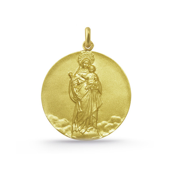 Medalla Virgen Blanca o Santa María La Blanca Oro 18kt 04515410052