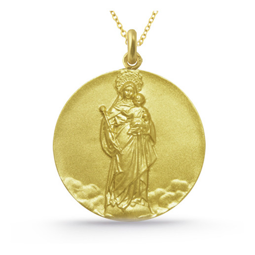 Medalla Virgen Blanca o Santa María La Blanca Oro 18kt 04515410052 2