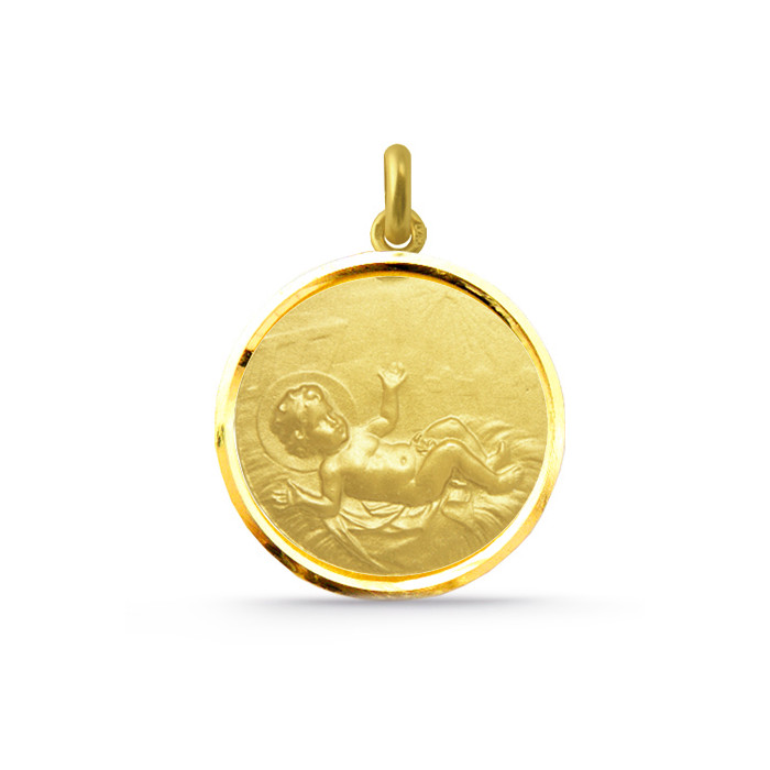 Medalie Pruncul Isus Aur 18K cu Bisel