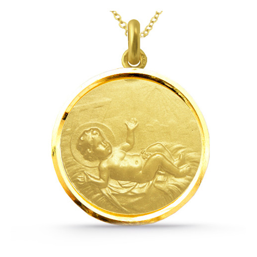 Medalla Niño Jesús Oro 18kt Bisel 04516010052 2