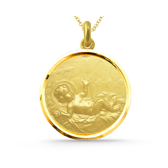 Baby Jesus Medal 18k Gold Bezel 04516010052