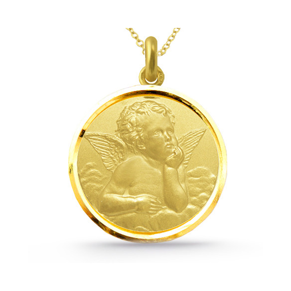 Medalla Ángel Serafín Oro 18kt Bisel 04516060052