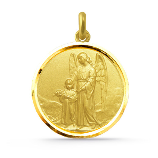 Medalla Ángel de la Guarda Oro 18kt Bisel 04516110052