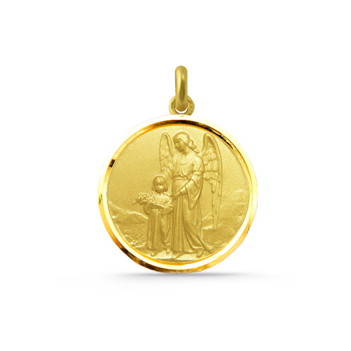 Medalla Ángel de la Guarda Oro 18kt Bisel 04516110052