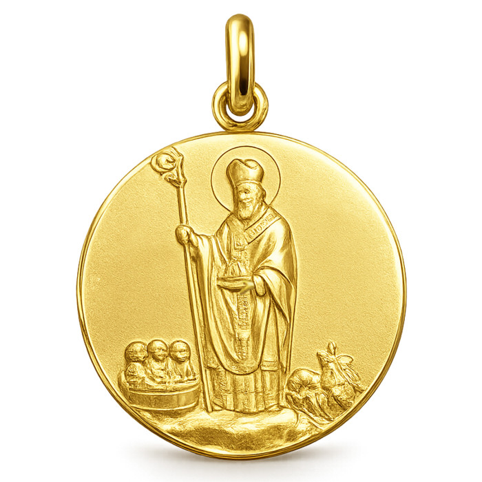 Medalla San Nicolás de Bari Oro 18K
