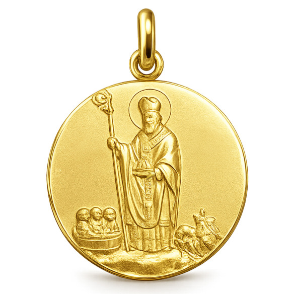 Medalie Sfântul Nicolae din Bari Aur 18K