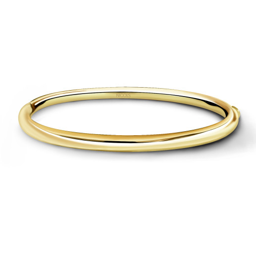 Pulsera Brazalete de Oro Amarillo 18K Tubo Redondo 4mm 38110014030