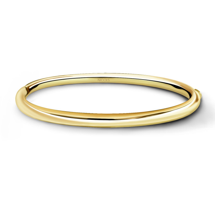 18K sárga arany 4 mm-es kerek cső karkötő