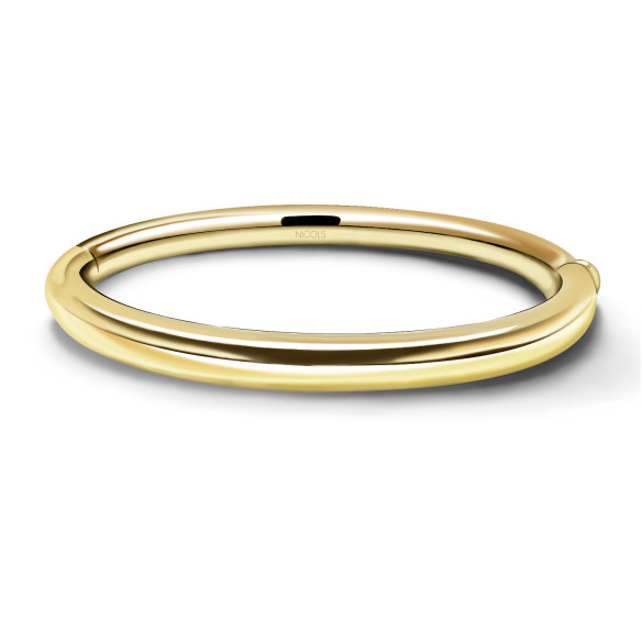 Pulsera Brazalete de Oro Amarillo 18K Tubo Media Caña 6mm 38110026030