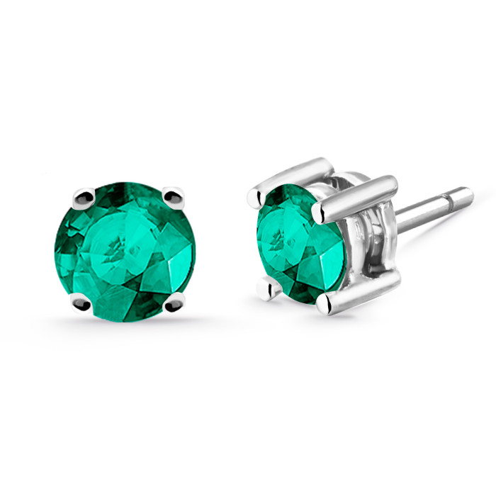 Pendientes de Esmeraldas Jackie Oro Blanco 99925220022