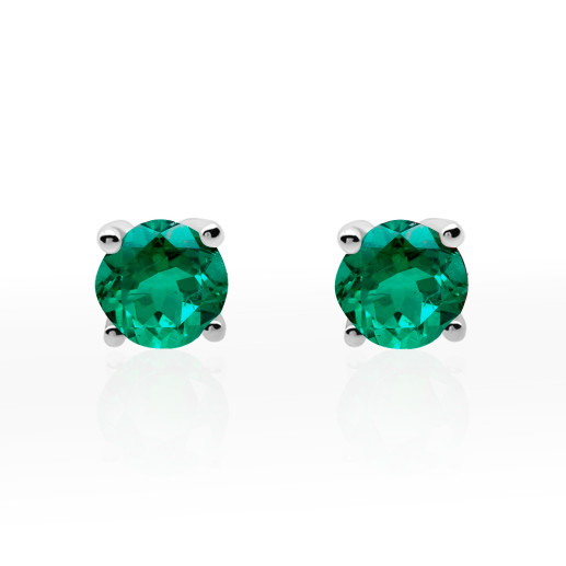 Smaragd-Ohrringe Jackie Weißgold | Elegante Dormilones 2