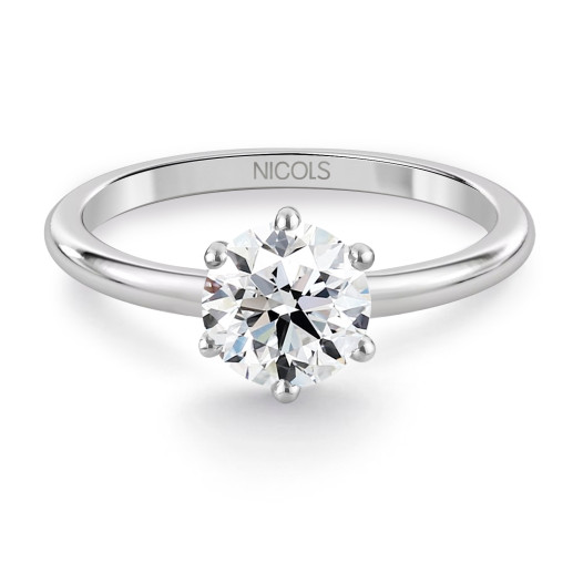 Prsten bílé zlato solitér diamant 0,10 až 0,70 Ct Charlotte