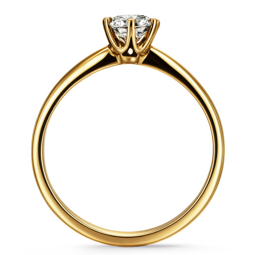 Charlotte Yellow Gold Engagement Ring, 0.10 to 0.70 Carat 2
