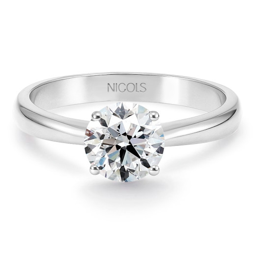 Anello di fidanzamento FRIDA in oro bianco (18kt) con diamante