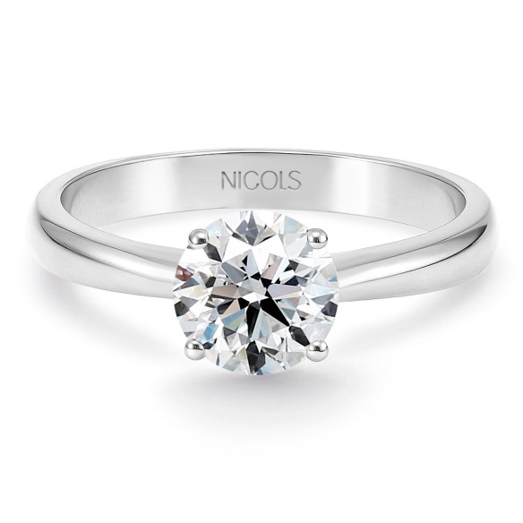 Anillo Compromiso FRIDA Oro Blanco (18kt) con Diamante