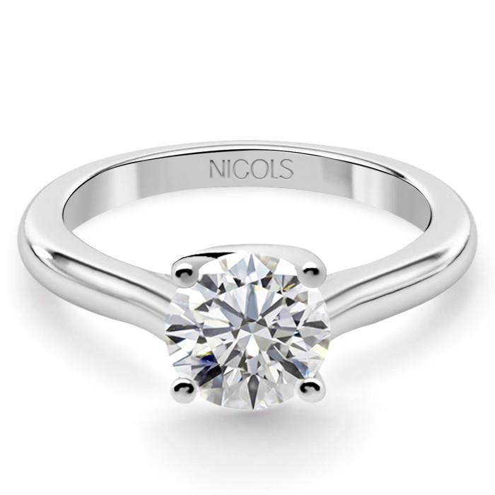 Anillo diamante 0,10 a 0,70 quilates solitario Megan oro blanco