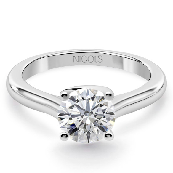 Megan solitairering i hvidguld med diamant 0,10-0,70 ct