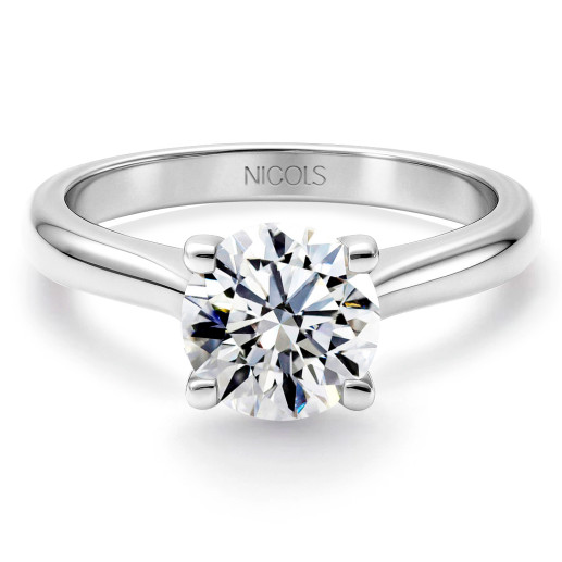 Anillo compromiso platino Nancy  0,10 a 0,70 quilates
