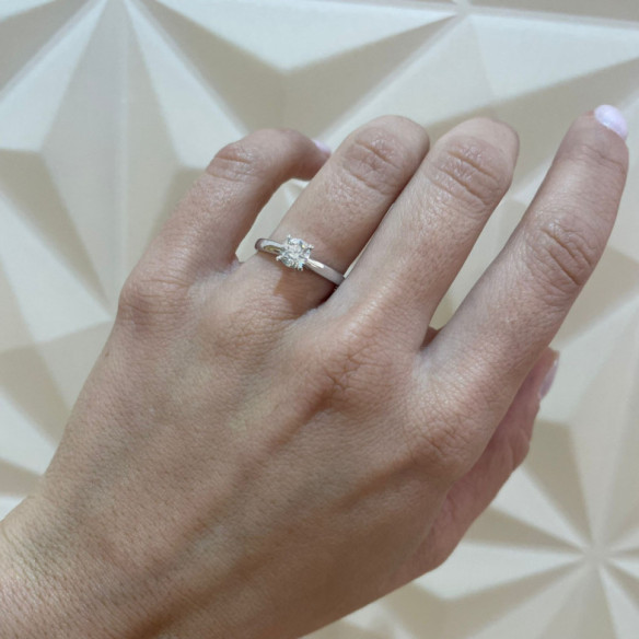 Anillo compromiso platino Nancy  0,10 a 0,70 quilates