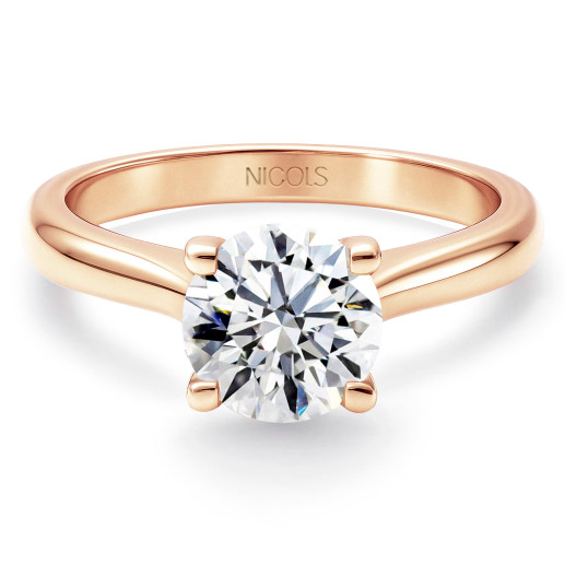 Anillo oro rosa Nancy diamante 0,10 a 0,70 quilates