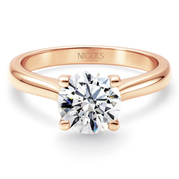 Anillo oro rosa Nancy diamante 0,10 a 0,70 quilates