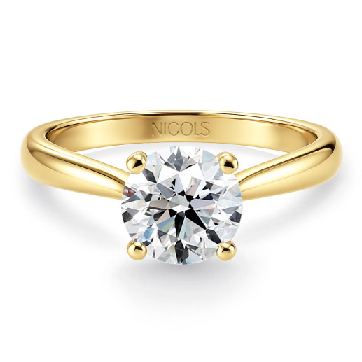 Prsten s diamantem Nicole 0,10 až 0,70 ct žluté zlato 18K