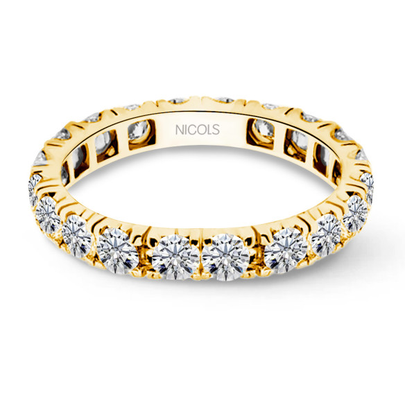 Eternity Diamantring 1,8 til 2,1 Carat Gult Guld