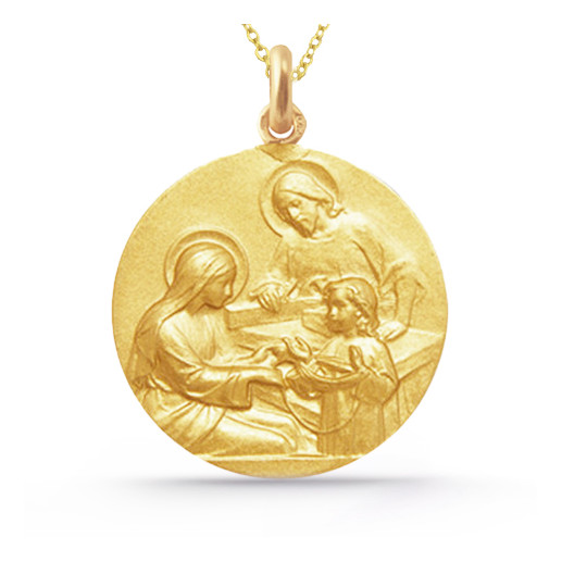 Medalla Sagrada Familia Oro 18K 04516630052 2