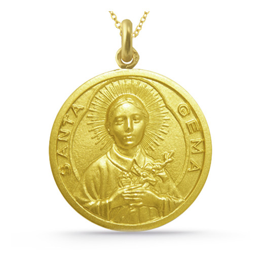 Medalla Santa Gema Oro 18 kt. 04517510052 2