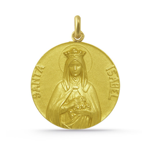 Medalla Santa Isabel 18K sárga aranyból