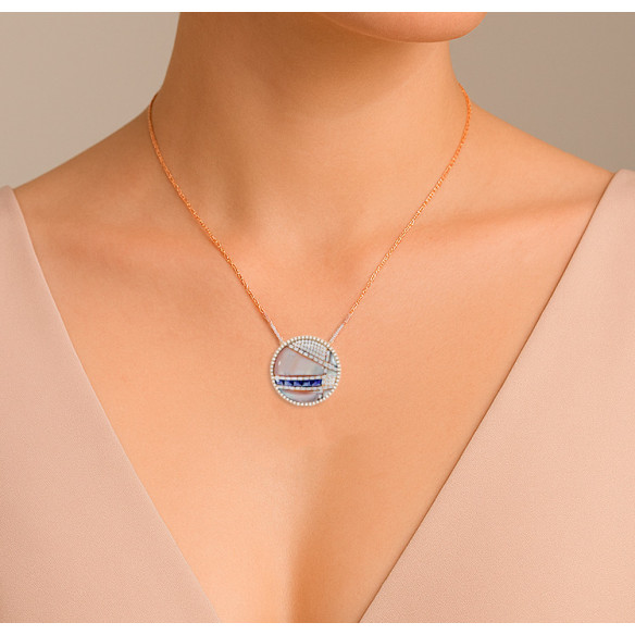 Collar Sol Naciente Oro Rosa 14711220041