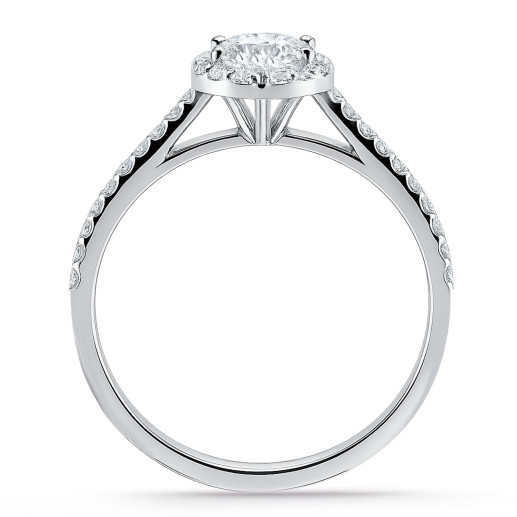 Seline Oval Diamond Solitaire Ring 1.00 ct in White Gold 99930536711 2