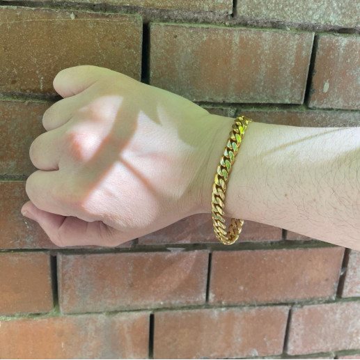 Pulsera Cubana 20cm Oro Amarillo Maciza 18Kt 99933050835 2